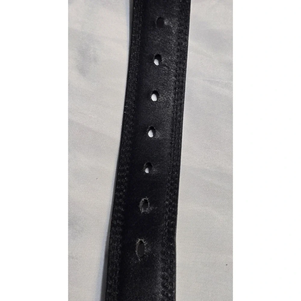 Dickies Stretched Black Genuine Leather Work Belt Mens Size 38-40, 1.5